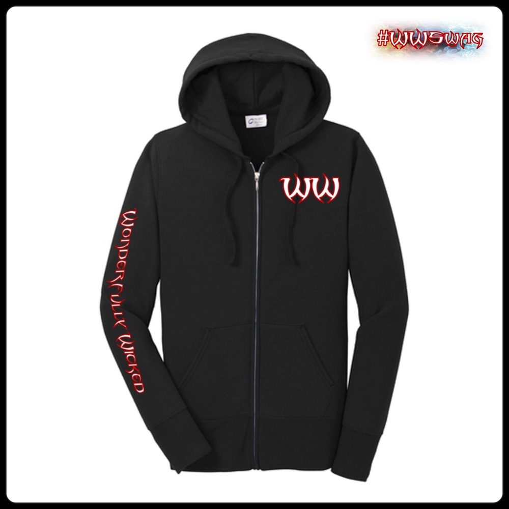 Hoodie - Ladies Slim Fit Zip Up